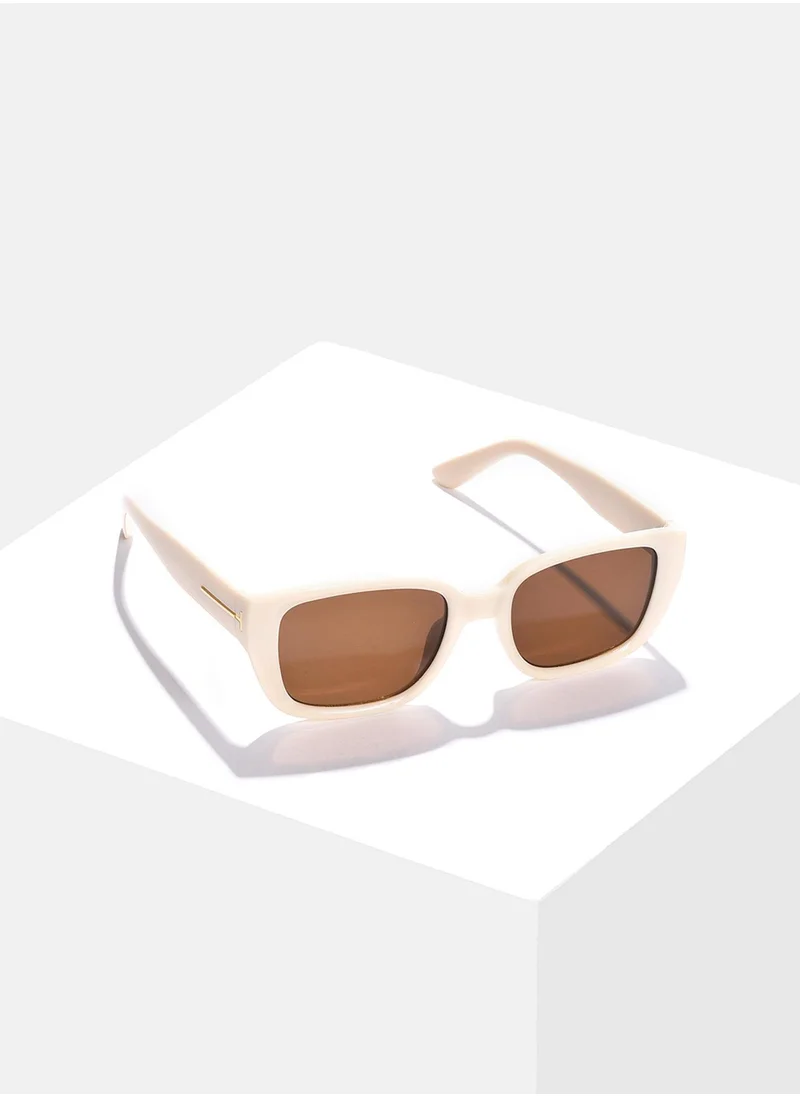 Haute Sauce Brown Lens Brown Rectangle Sunglasses