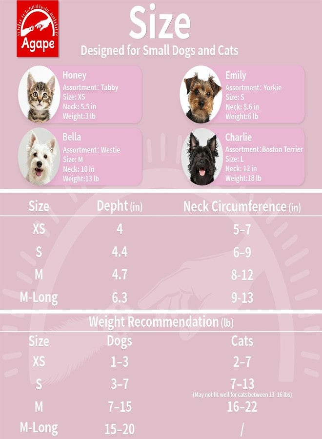 Agape Soft Dog Cone for Small Dogs & Cats, Comfy Dogs Recovery Collar After Surgery, Adjustable E Collar Alternative to Stop Licking, Protective Elizabethan Cones for Pup&Kitty, Comfortable Dog Cones - Image 2