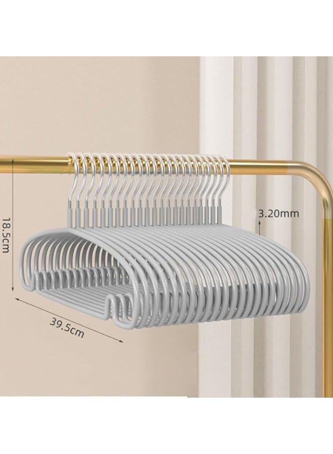 TYCOM Non Slip Hangers Suit Hangers 10 Pack Ultra Thin Space Saving Clothes Hangers with No Shoulder Bump Design for Coats Jackets Pants Dress Clothe Grey 10 Pack. - Image 2