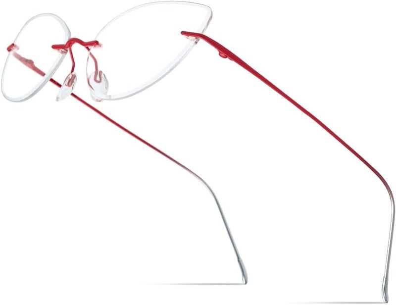 FONEX Titanium Glasses Frame,Rimless Frameless Optical Eyewear Eyeglasses for Men and Women F85634 - Image 1