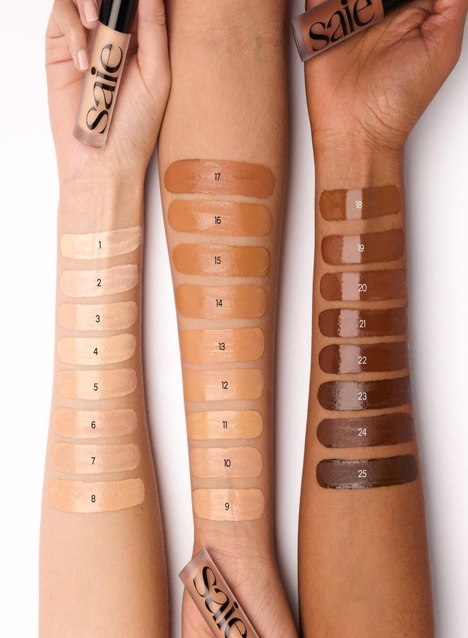 Saie Slip Tint Radiant Cream Concealer & All-Over Face Makeup - Concealer for Dark Circles, Redness & Blemishes - Lightweight Makeup Made with Hydrating Hyaluronic Acid - Shade 7 (0.17 oz) - Image 4