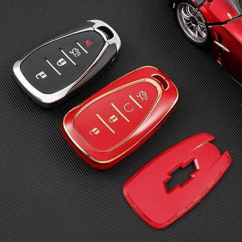 woobles Car Smart Key Case,  Remote Control Key Case 4 Button Car Key TPU Case Portable 360 Degree Coverage Key Case Universal Fit for Car Remote Control Key - Image 5