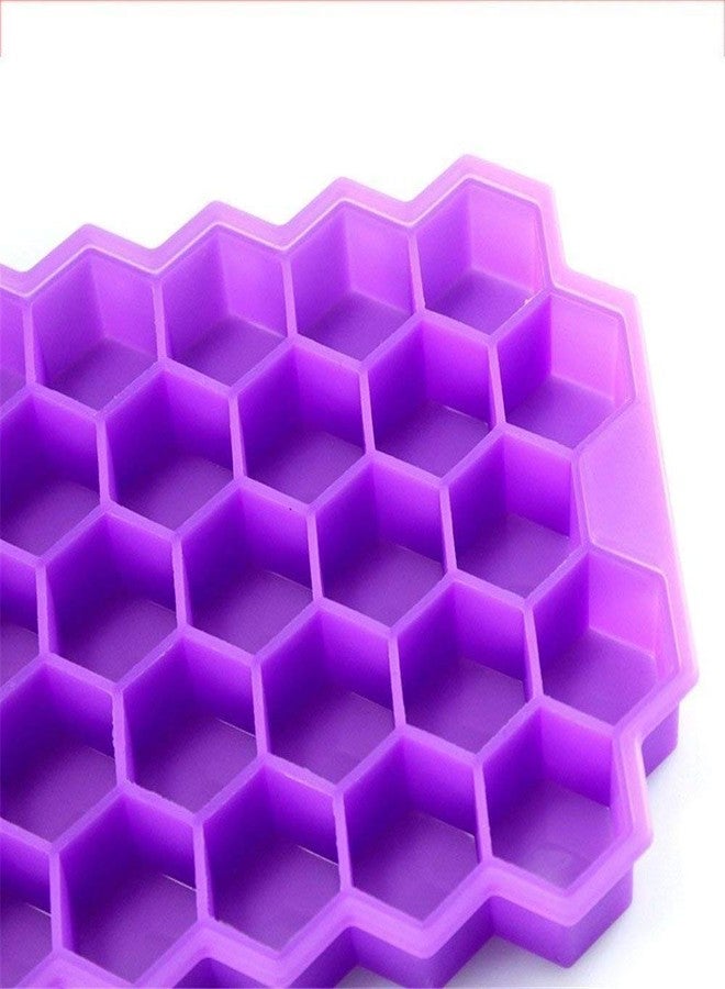 Birud Flexible Silicon Honeycomb Shape Ice Cube Mould Chocolate Cake Maker Tray-37 Cavities Mold with Cover - Image 5