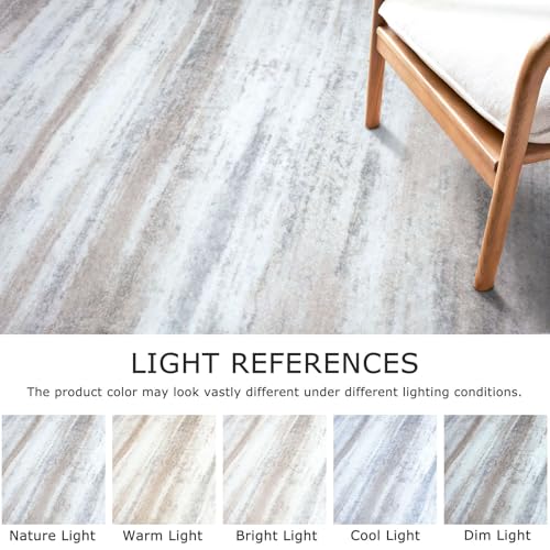 KOZYFLY Modern Abstract Kitchen Runner Rug, 2x6 Washable Rug Runner Non-Slip Soft Striped Hallway Runner Rugs, Beige Print Carpet Runner for Entryway Bathroom Laundry Room Foyer - Image 4