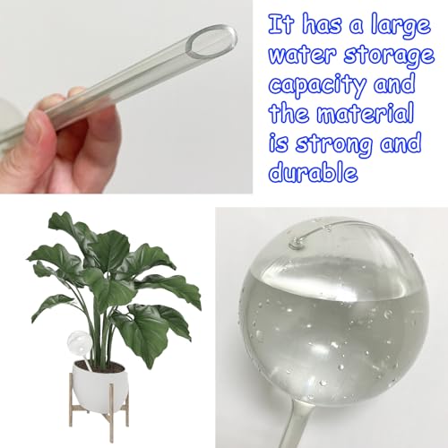 Jgalnim 10 PCS Large Clear Plastic Watering Globes,Plant Self-Watering Bulbs,Flower Automatic Water Device,Garden Waterer for Plant Indoor Outdoor Plants Flowers - Image 3