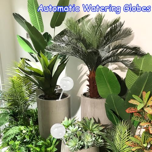 Jgalnim 10 PCS Large Clear Plastic Watering Globes,Plant Self-Watering Bulbs,Flower Automatic Water Device,Garden Waterer for Plant Indoor Outdoor Plants Flowers - Image 5