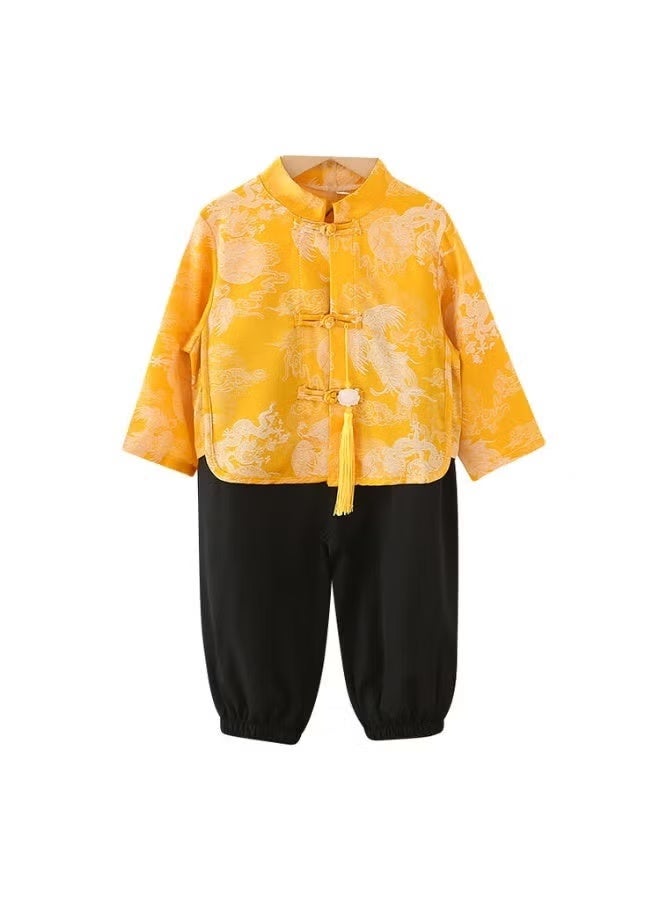 Boys' Hanfu Spring/Autumn Outfit Children's Set Chinese Style Baby Boy New Chinese-style Tang Suit - Image 5