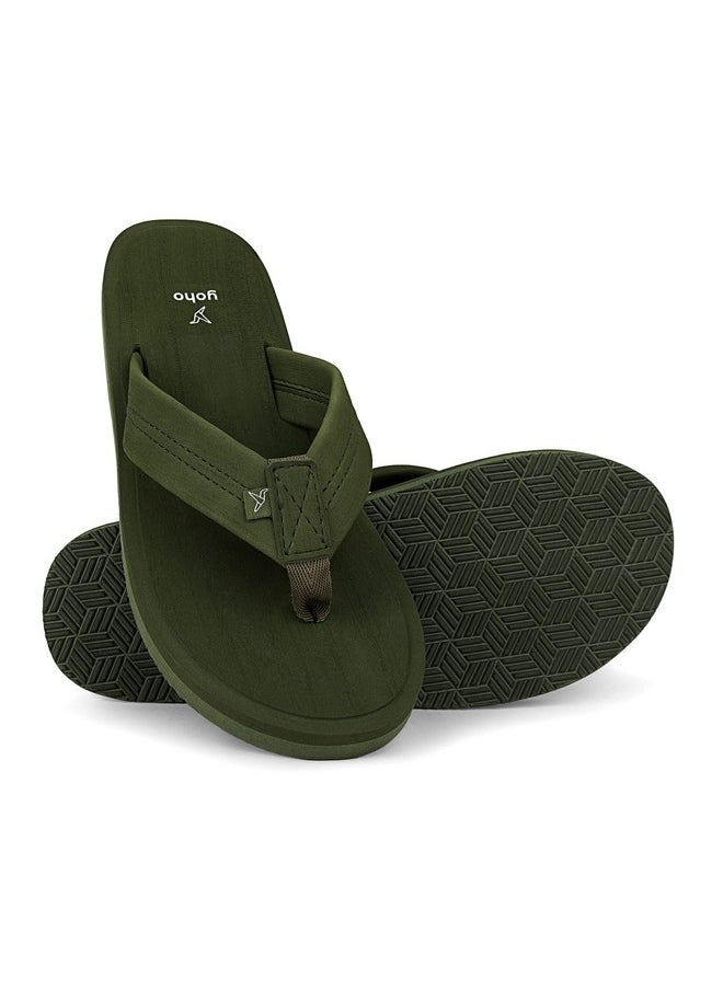 YOHO YOHO Bubble Men Olive soft slippers | comfortable and stylish flip flop slippers for Men in exciting colors | Daily Use| Lightweight | Anti Skid Chappal | Bubbles Size- 11  - Image 5