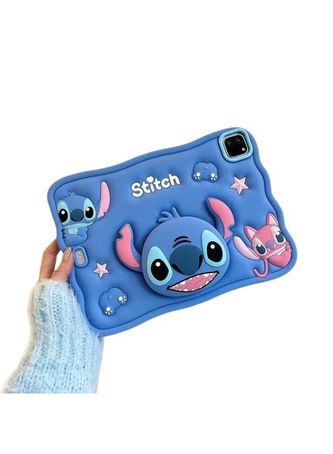 ستيتش جراب سيليكون مطرز برسومات كرتونية ليلو وستيتش لجهاز Apple iPad 11 بوصة الإصدار الرابع - Image 1