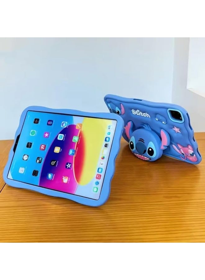 ستيتش جراب سيليكون مطرز برسومات كرتونية ليلو وستيتش لجهاز Apple iPad 11 بوصة الإصدار الرابع - Image 2