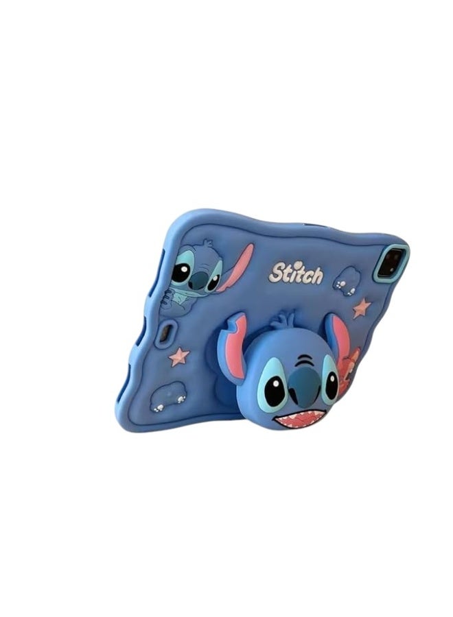 ستيتش جراب سيليكون مطرز برسومات كرتونية ليلو وستيتش لجهاز Apple iPad 11 بوصة الإصدار الرابع - Image 3