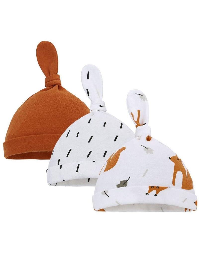 Loquat - Suitable For 0-1 Year Old Newborn Hat Three-piece Set - Image 1