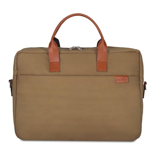 Protecta Strong Buzz Office Laptop Messenger Bag Briefcase for Men & Women Fits Laptops Uo To 15.6 Inch and MacBooks Up To 16 Inch - Ideal for Work & Office - Khaki - Image 1