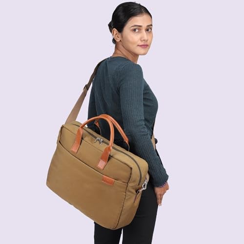 Protecta Strong Buzz Office Laptop Messenger Bag Briefcase for Men & Women Fits Laptops Uo To 15.6 Inch and MacBooks Up To 16 Inch - Ideal for Work & Office - Khaki - Image 2