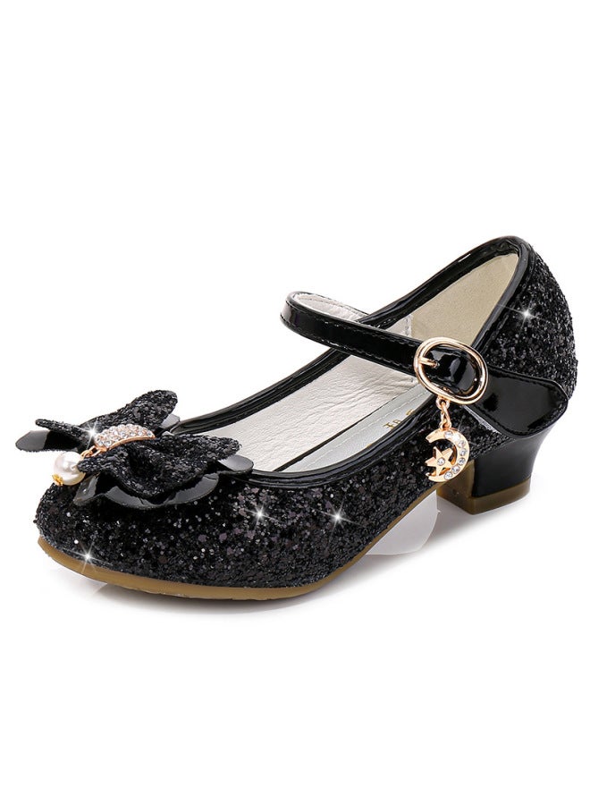 Girls High Heels Princess Shoes  Spring And Autumn New Children's Single Shoes Children's Performance Shoes Girls Crystal Shoes