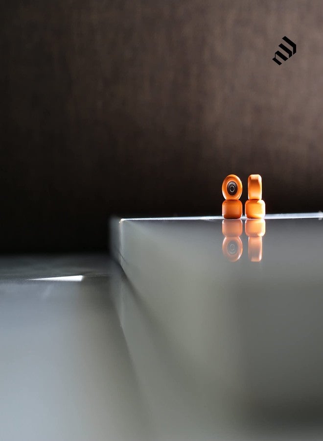 NOAHWOOD Fingerboards PRO Handmade Wheels with Handmade Self-locking Nuts (No CNC) (orange) - Image 4