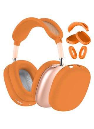 Suitable For Airpodsmax Silicone Cover Headset Protective Cover For Apple Airpodsmax Earphone Case-Color:Silicone* Papaya Orange 3-piece Set (headband Cover*1+shell Cover*1 Pair+ear Cushion Cover*1 Pair)-Applicable Models:Universal For Airpods Max 1/2 Generation - pzsku/Z040D2E8B8B60E7D9921FZ/45/1746212189/dcdec305-c383-4abe-bd16-08c5f8bca8fa