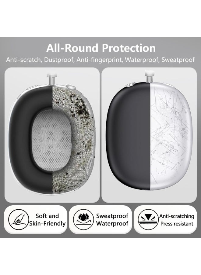 Suitable For Airpodsmax Silicone Cover Headset Protective Cover For Apple Airpodsmax Earphone Case-Color:Silicone* Papaya Orange 3-piece Set (headband Cover*1+shell Cover*1 Pair+ear Cushion Cover*1 Pair)-Applicable Models:Universal For Airpods Max 1/2 Generation