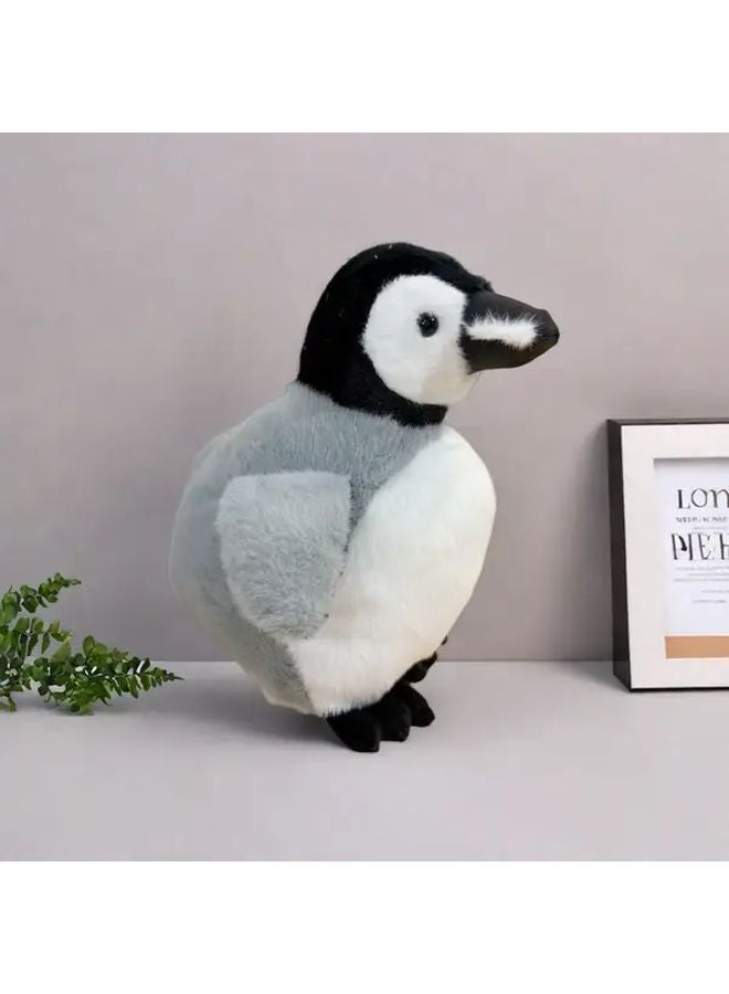 Gray Realistic Penguin Plush Toy Soft Stuffed Animal Kids Bedtime Companion Christmas Birthday Gift - Image 3