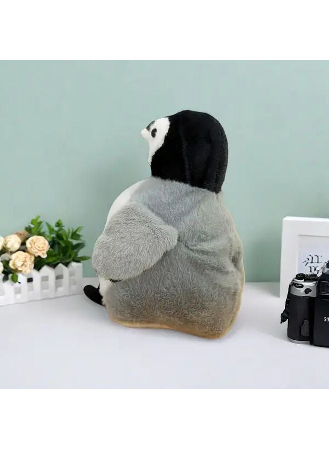 Gray Realistic Penguin Plush Toy Soft Stuffed Animal Kids Bedtime Companion Christmas Birthday Gift - Image 5