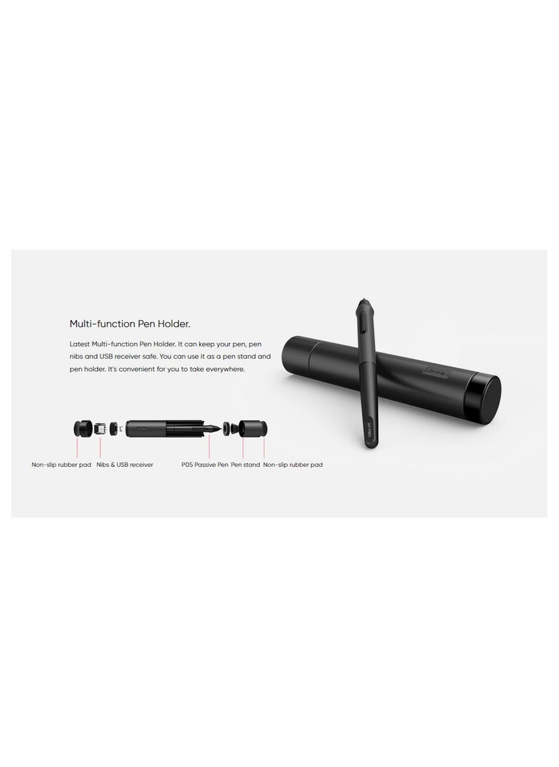 XP-PEN - Deco 03 Wireless Graphics Tablet | 8192 Pressure Levels, Red Control Wheel, Passive Stylus – 6 Custom Shortcut Keys, 252×142mm Active Area - Image 1