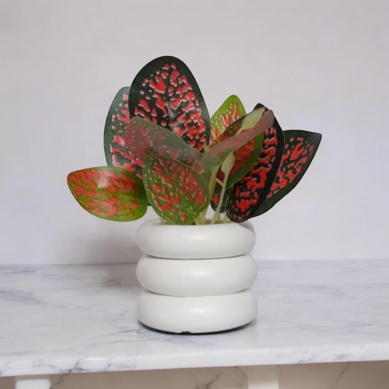 Flora Planet Artificial Plants for Home Decor | Realistic Looking | Home Decor Items | Durable Plastic | Wall Decoration Items for Living Room | Dimensions: 6 cm X 12 cm (Red) - Image 2