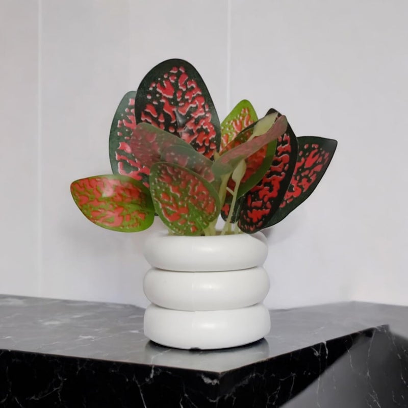 Flora Planet Artificial Plants for Home Decor | Realistic Looking | Home Decor Items | Durable Plastic | Wall Decoration Items for Living Room | Dimensions: 6 cm X 12 cm (Red) - Image 4