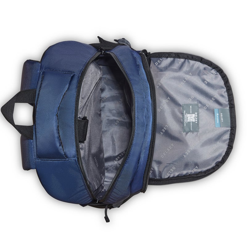 DELSEY PARIS DELSEY KYLE Backpack Navy Blue, 15.6 Inch Laptop Bag, 24L Travel Backpack with Laptop Compartment, Trolley Sleeve, Organizer Pockets, Bottle Pocket & Adjustable Straps - Image 3