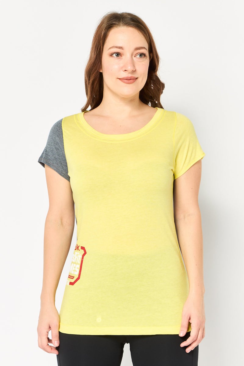 Reebok Women Sportswear Fit Short Sleeve Training Top, Multicolor - Image 1