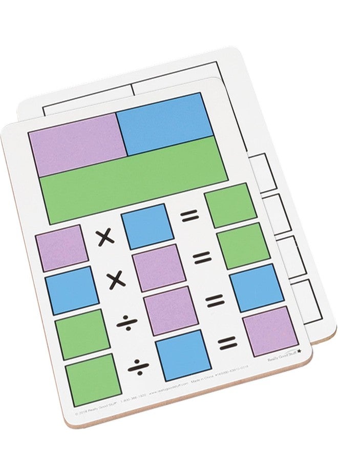 Really Good Stuff Fact Family Dry Erase Boards - 6 Boards - Multiplication and Division - Image 1