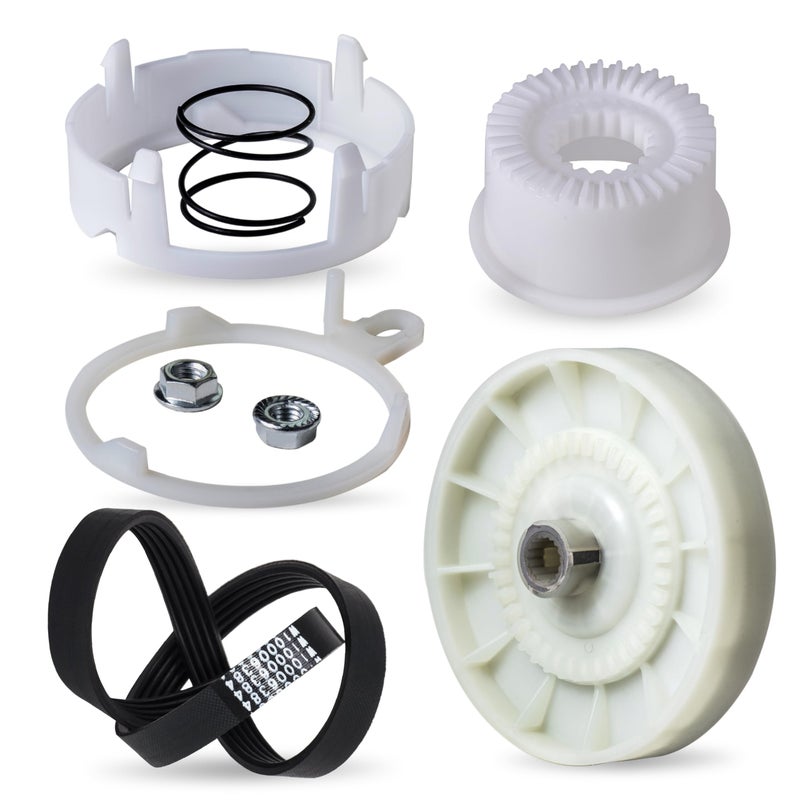 BlueStars W10721967 Washer Pulley Clutch Kit W10006384 Drive Belt Compatible for Whirlpool Kenmore Maytag Replaces W10006356 W10006354 PS10057144 W10326374 AP6014712 WTW5000DW1 MVWX655DW1