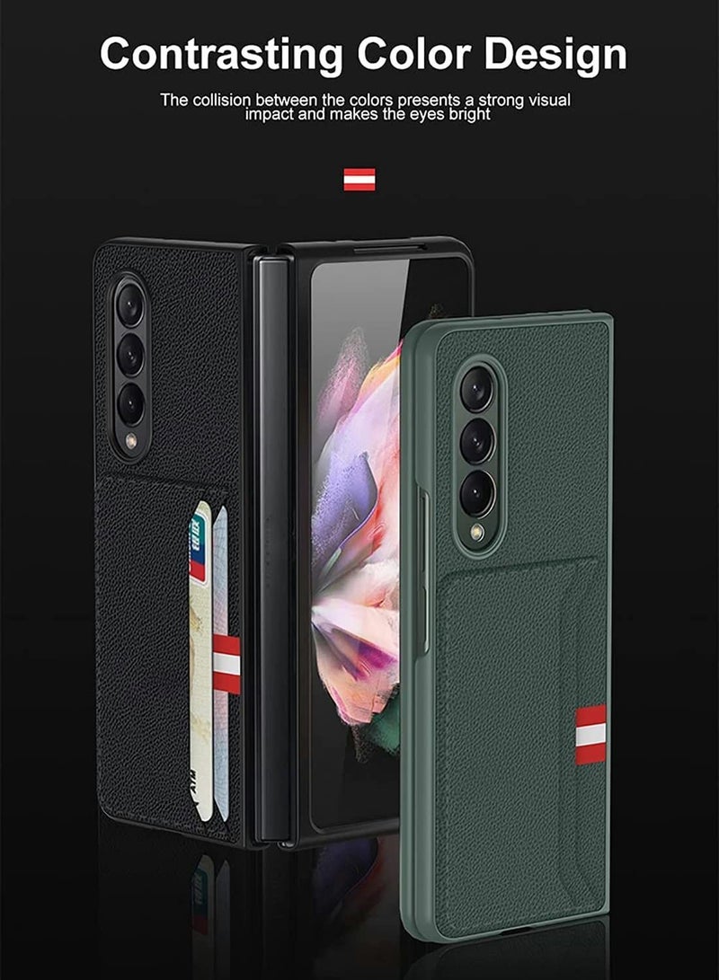 Y&D Cover with Leather Wallet Card Holder Phone Case Compatible Samsung Galaxy Z Fold 3 5G  - Image 3