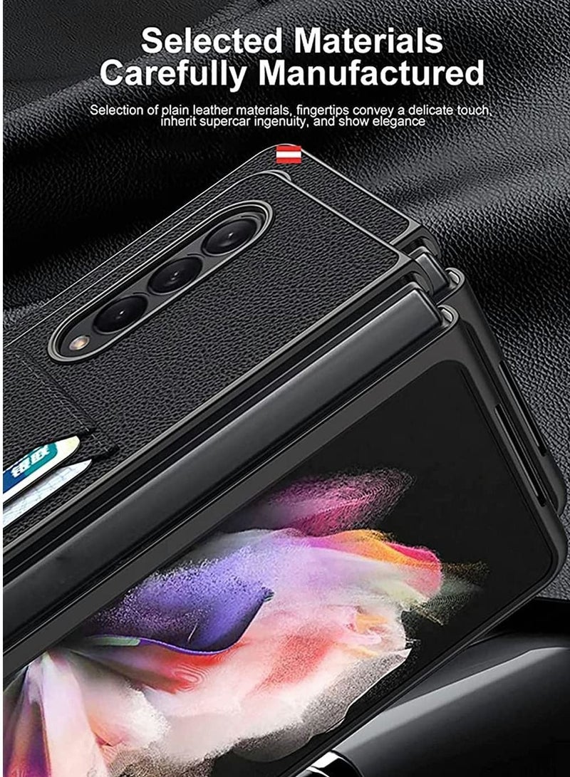 Y&D Cover with Leather Wallet Card Holder Phone Case Compatible Samsung Galaxy Z Fold 3 5G  - Image 4