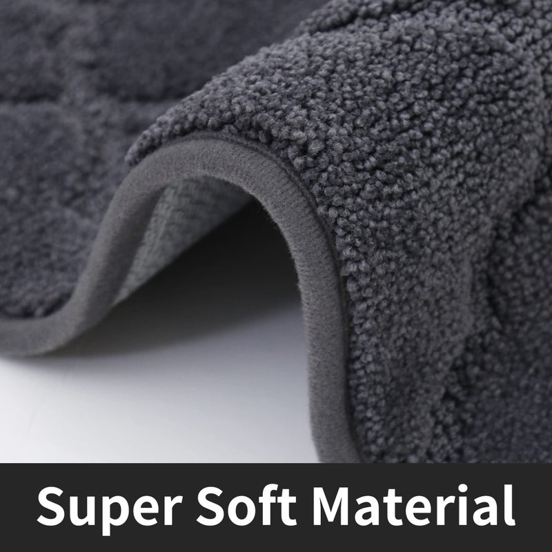 COSY HOMEER COSY HOMEER Soft Kitchen Floor Mats for in Front of Sink Super Absorbent Kitchen Rugs and Mats 20""x79"" Non-Skid Kitchen Mat Standing Mat Washable Polyester Dark Grey  - Image 5
