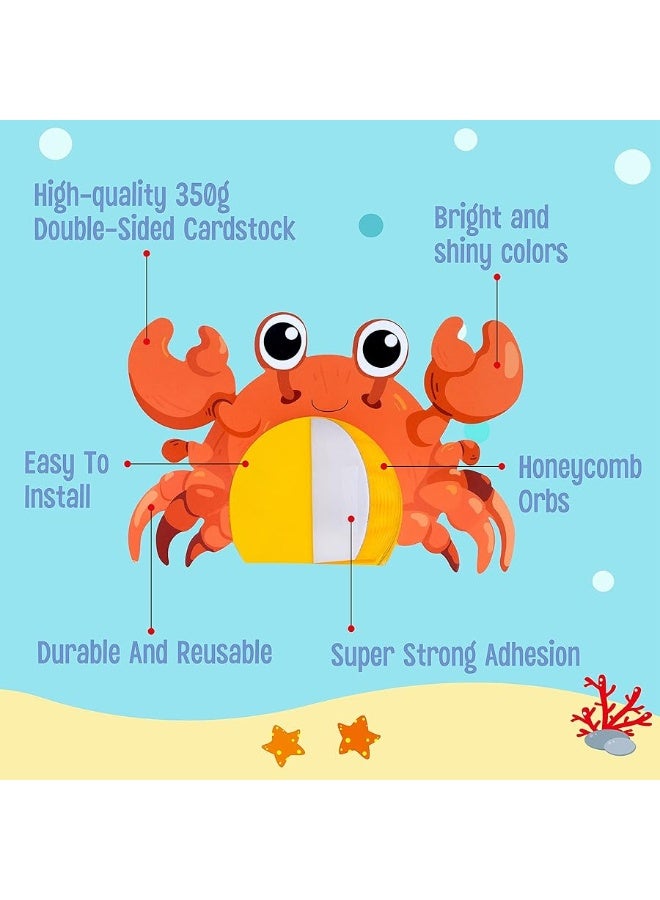 SpriteGru 15 Pieces Sea Animal Honeycomb Centerpiece Ocean Themed Marine Creature Decoration Table Honeycomb Party Supplies for Party Table Birthday Baby Shower - Image 3