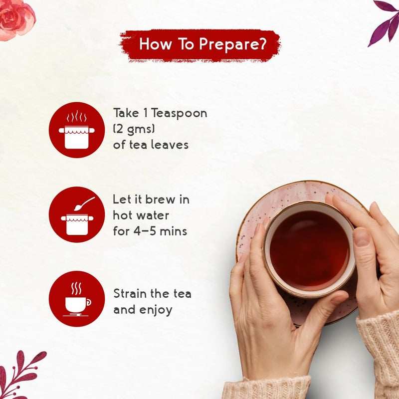 LAIQA Women‚Äôs Wellness Tea Energizing Peppermint Green Tea Blend with Rose Petals and 8 Herbal Ingredients Revitalizes Mind and Body (60g) - Image 3