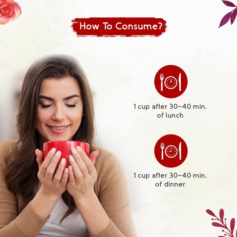 LAIQA Women‚Äôs Wellness Tea Energizing Peppermint Green Tea Blend with Rose Petals and 8 Herbal Ingredients Revitalizes Mind and Body (60g) - Image 4