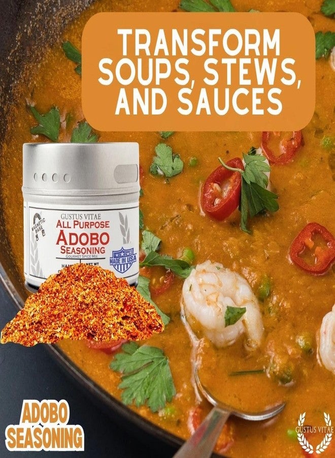 GUSTUS VITAE Adobo Seasoning | All Natural | Non GMO | 2.1 oz | Gourmet Spice Mix | Small Batch | Artisanal Rub | Seasoning Blend | Magnetic Tin | GLP-1 Friendly | Ultra Premium | Sustainably Sourced | Made in USA | Gustus Vitae - Image 2