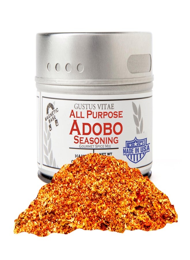 GUSTUS VITAE Adobo Seasoning | All Natural | Non GMO | 2.1 oz | Gourmet Spice Mix | Small Batch | Artisanal Rub | Seasoning Blend | Magnetic Tin | GLP-1 Friendly | Ultra Premium | Sustainably Sourced | Made in USA | Gustus Vitae - Image 1