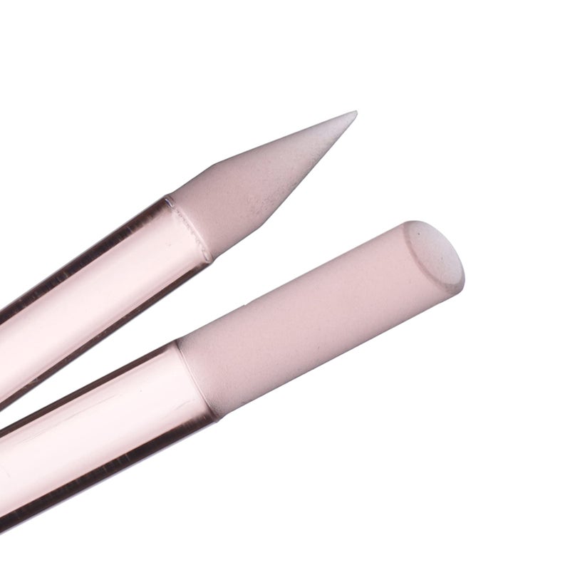 BONA FIDE BEAUTY Glass Cuticle Pusher 1Pieces Pink Gentle Czech Manicure Stick for Cuticle Remover LongLasting DoubleSided Reusable Glass Stick