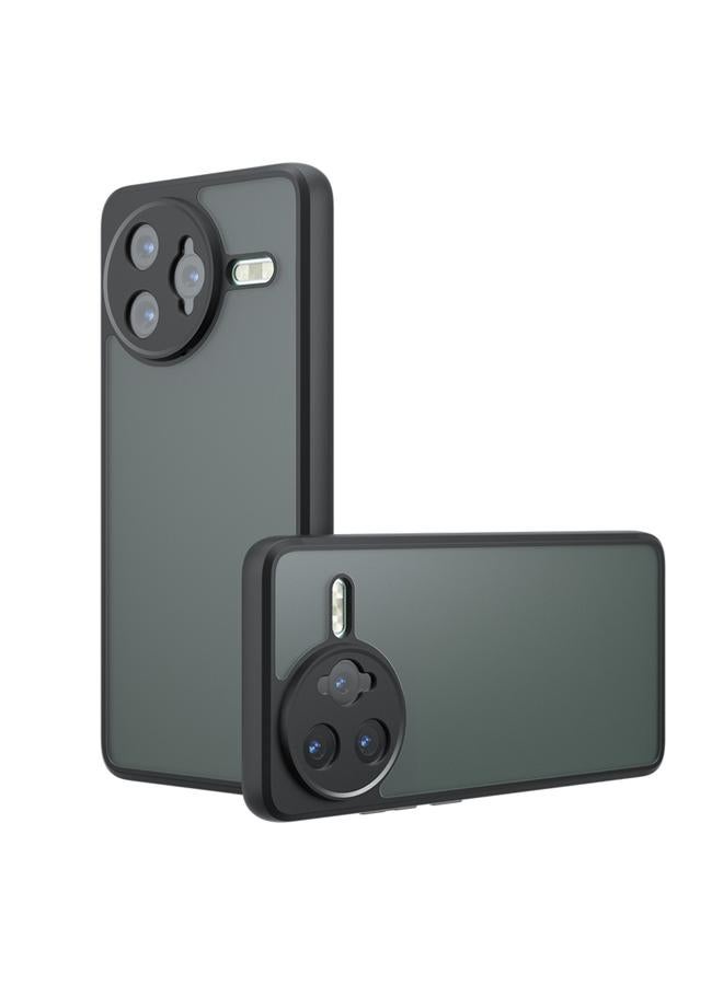 جراب هاتف Redmi K80 Pro Armor Precise Hole PC Hybrid TPU (أسود غير لامع)