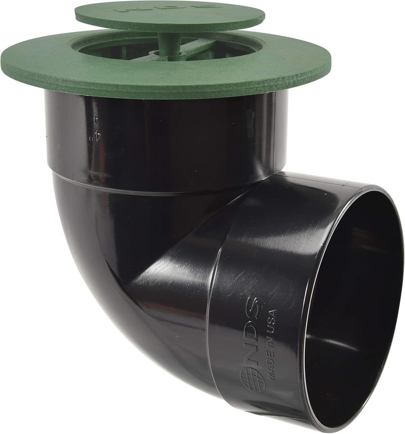 NDS 422G Pop-Up Drainage Emitter with Elbow fits 4-Inch Sewer and Drain Pipe, Works with Drainage Systems Including Catch Basins, Green - Image 2