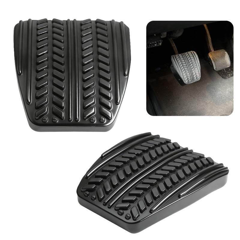 WFCYX 2 Pcs Brake Pedal Clutch Pedal Pad Covers Kit Compatible with 19942004 Ford Mustang 199404 Lincoln LS 20002002 Manual Transmission for Manual transmission only MPN F4ZZ2457A F4ZZ2457A - Image 3