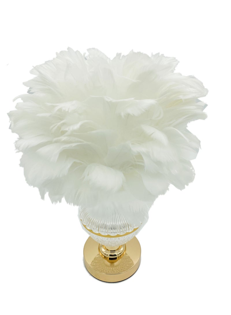 SUKILO Modern Feather LED Bedside Lamp – Shade Dimmable Night Table Lamp -Soft Glow Dandelion Night Light with 3-Color Temperature | Decorative Table Lamp for Bedroom, Study, Gifts - Image 4
