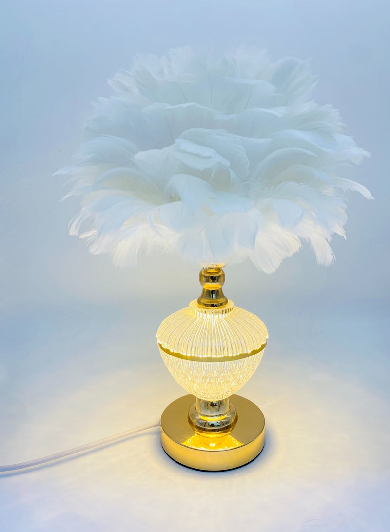 SUKILO Modern Feather LED Bedside Lamp – Shade Dimmable Night Table Lamp -Soft Glow Dandelion Night Light with 3-Color Temperature | Decorative Table Lamp for Bedroom, Study, Gifts - Image 3