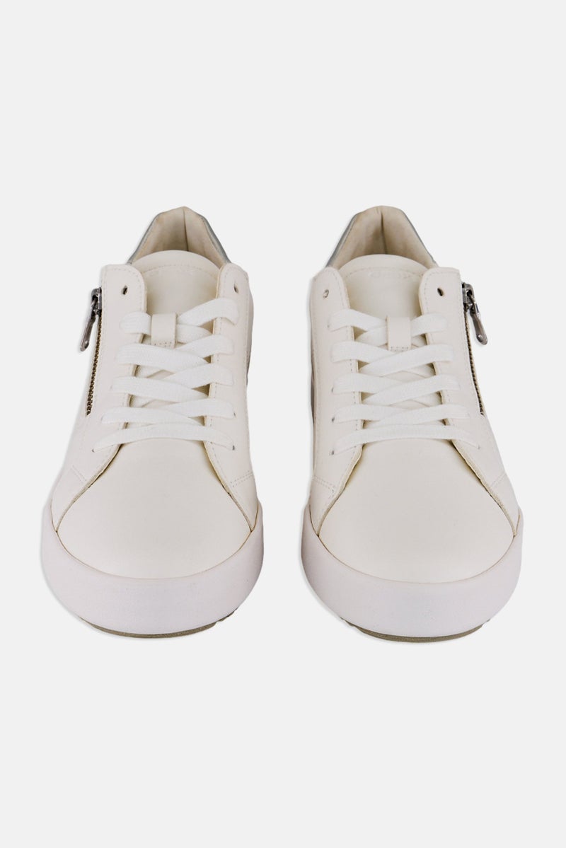 GEOX Women Blomiee A Lace Up Sneaker Shoes, Off White  - Image 4