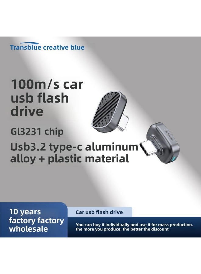 Chuanglan's Self-Created Product Car USB Flash Drive Has A Speed Of Up To 100M/S And A Capacity Of 128Gb-512Gb-Color:Graphite Color