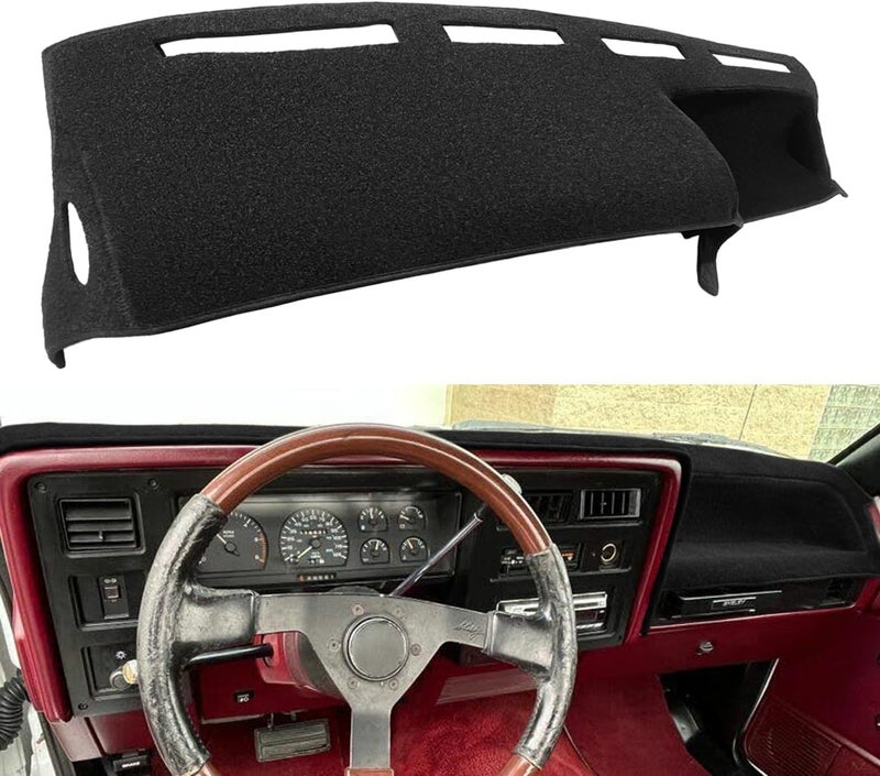 Fcovergurus Dash Cover Mat for 1987-1996 Dodge Dakota - Black Carpet Protector - Image 1