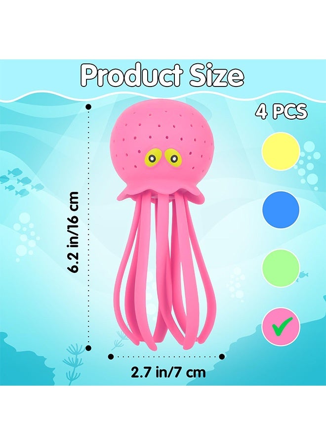 Peachjoy لعبة استحمام الأخطبوط، ألعاب بركة الماء للأطفالي، ألعاب طاولة الماء، كرات الماء المتفجرة للأطفال، ألعاب السباحة الصيفية، ألعاب بركة للأطفال من عمر 3-8 سنوات (4 قطع) - Image 5