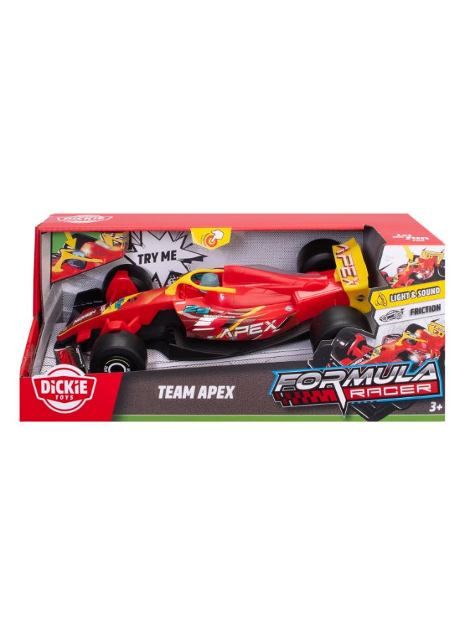 Dickie Toys Formula Racer Team APEX - 1:24 Toy Car with Light & Sound, Friction & Rubber Wheels - 23 cm - Try Me - Image 1